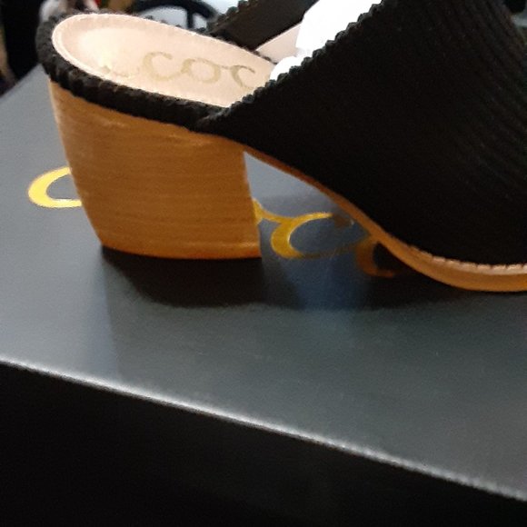 CCOCCI VICKY BLACKY CORDUROY MULE CLOGS SLIDES - Picture 3 of 6